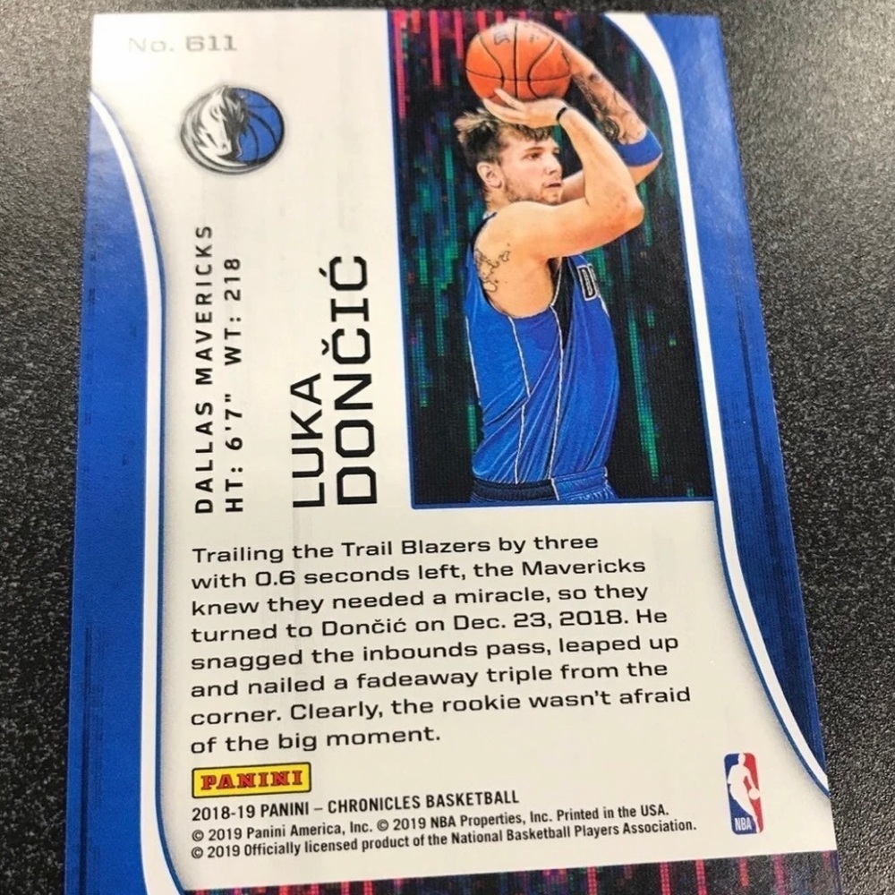 Panini Luka Doncic Rookie Card Red Foil numbered